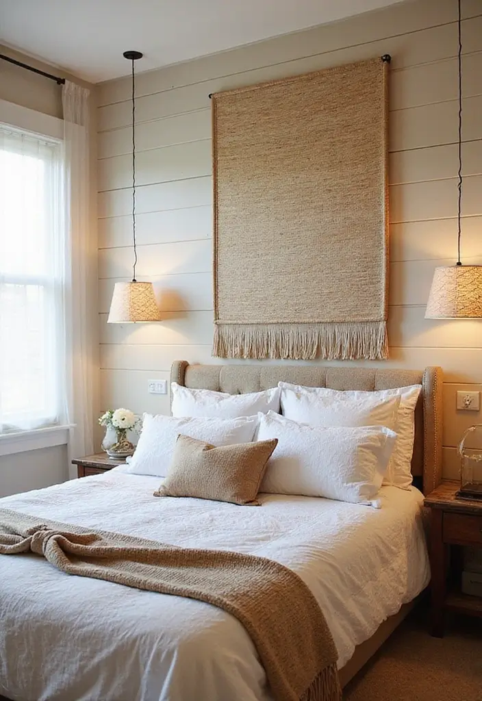 27 Boho Style Bedroom Decor Ideas That Feel Free & Earthy - 9. Textured Wall Treatments