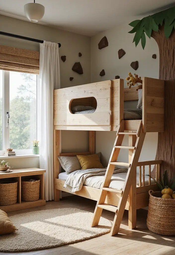 27 Children Bedroom Design for Kids That Are Playful and Smart - 13. Nature Explorer's Retreat