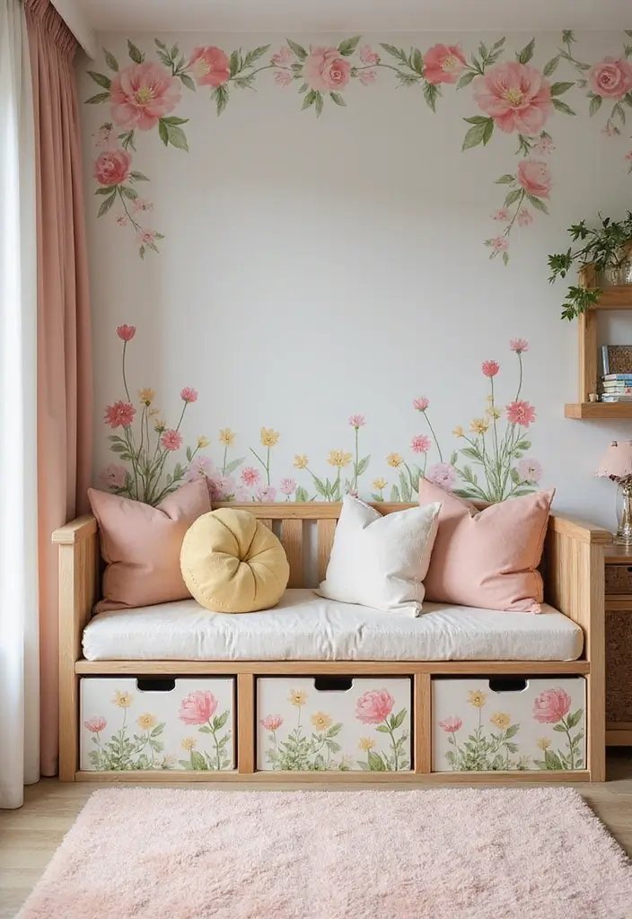 27 Children Bedroom Design for Kids That Are Playful and Smart - 14. Magical Garden Retreat