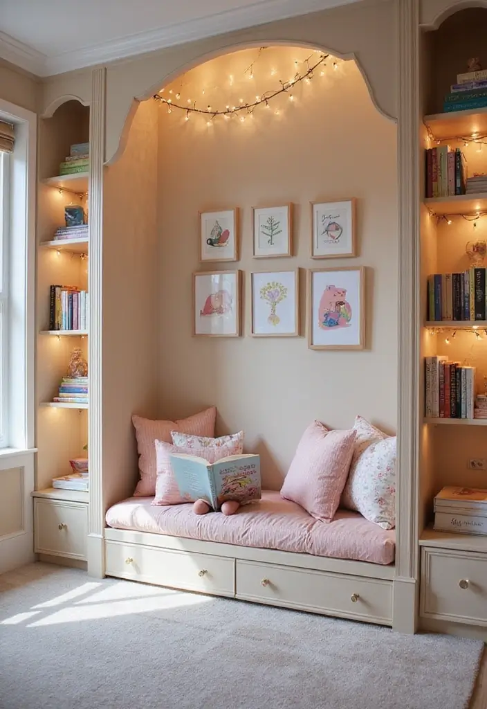 27 Children Bedroom Design for Kids That Are Playful and Smart - 20. Cozy Reading Nook