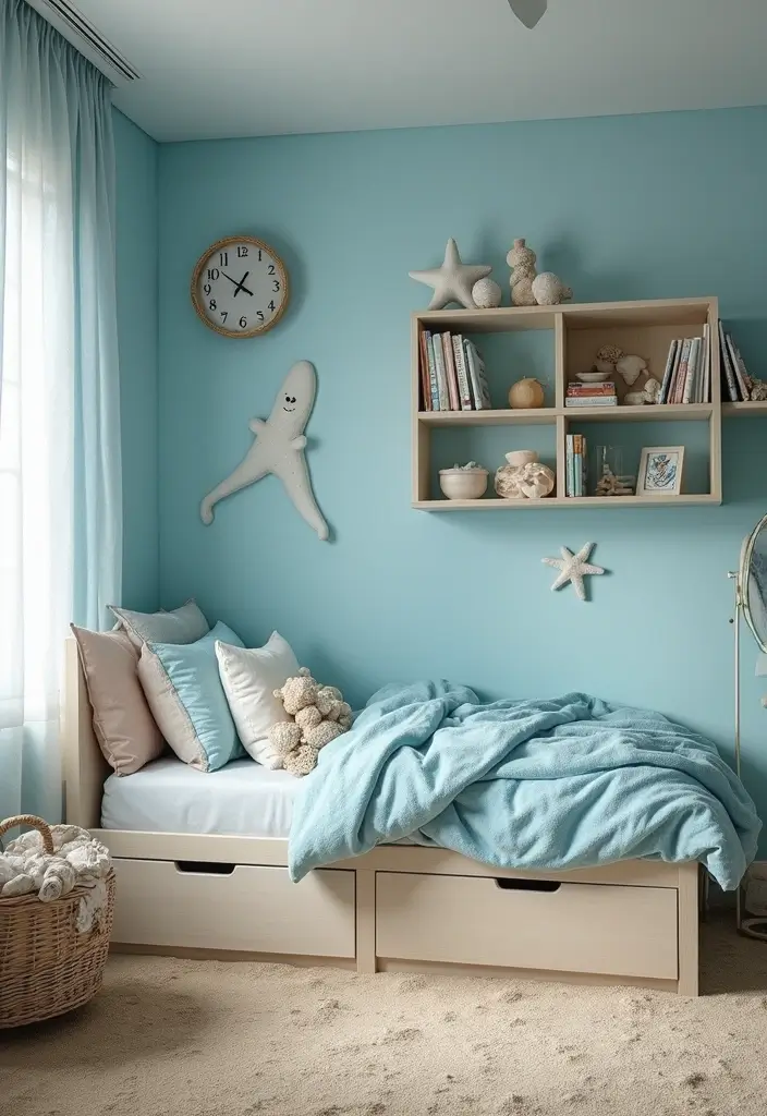 27 Children Bedroom Design for Kids That Are Playful and Smart - 23. Ocean Wave Retreat