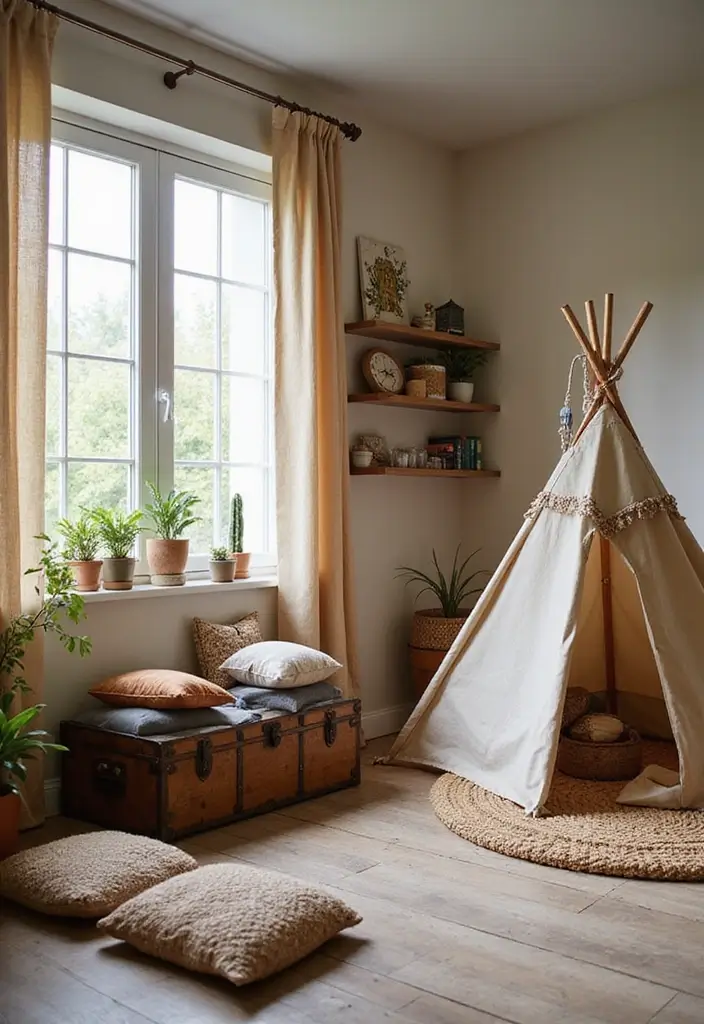 27 Children Bedroom Design for Kids That Are Playful and Smart - 24. Indoor Camping Adventure