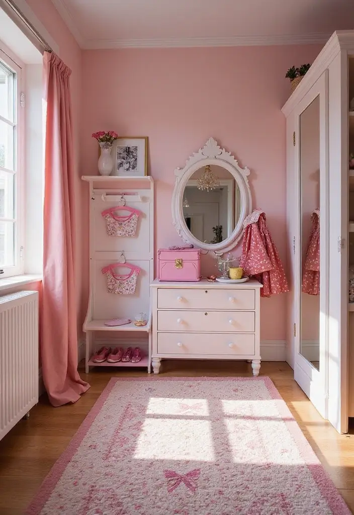 27 Children Bedroom Design for Kids That Are Playful and Smart - 25. Stylish Fashionista Room