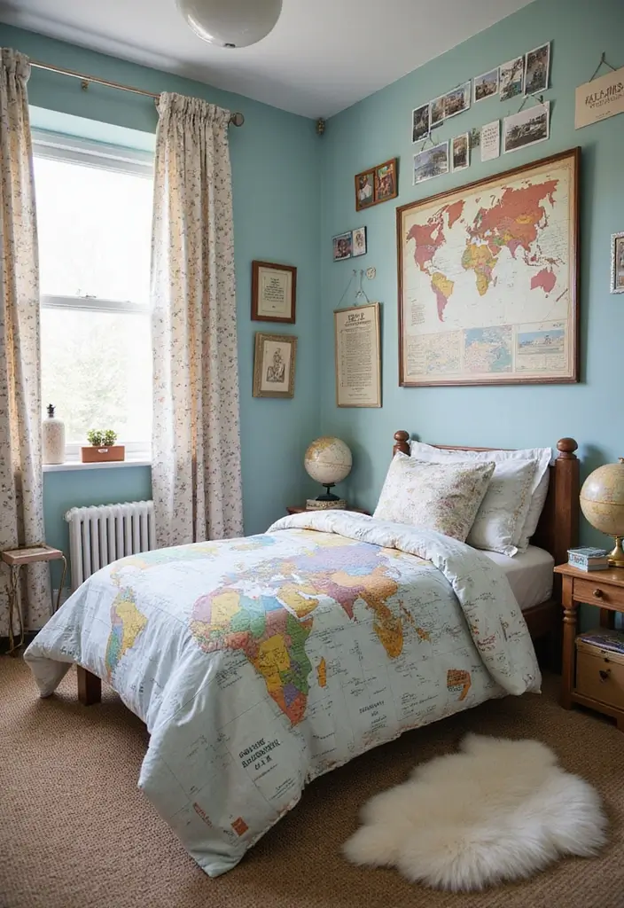 27 Children Bedroom Design for Kids That Are Playful and Smart - 27. Travel the World