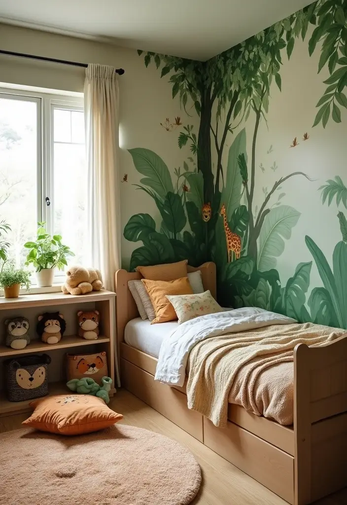 27 Children Bedroom Design for Kids That Are Playful and Smart - 6. Adventure Jungle