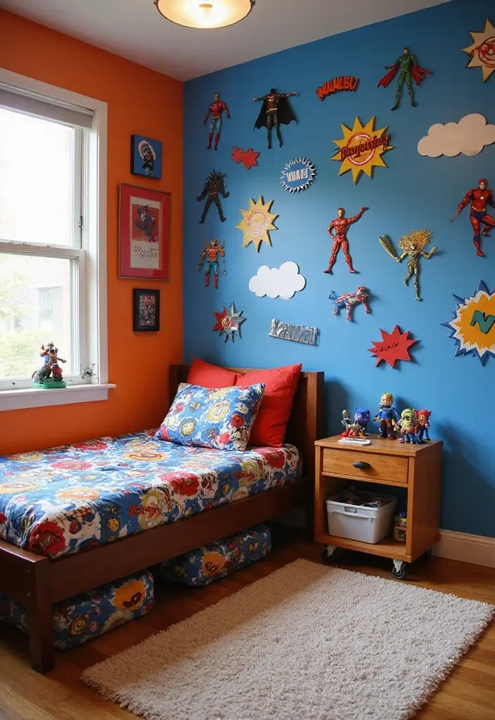 27 Children Bedroom Design for Kids That Are Playful and Smart - 7. Superhero Headquarters
