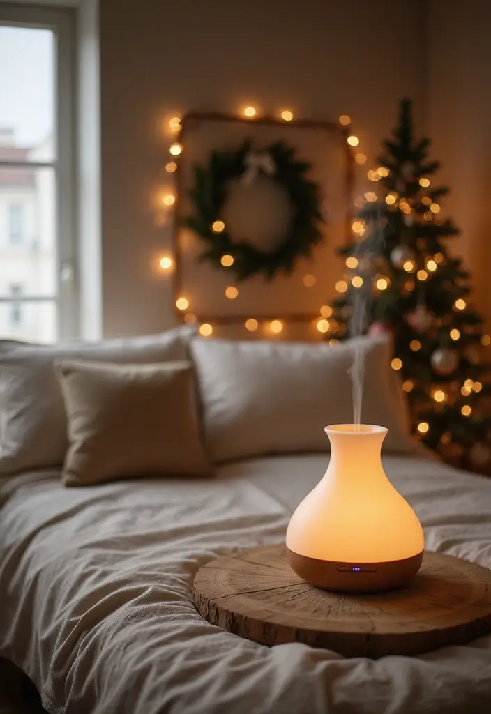 27 Christmas Decor for Bedroom Ideas That Bring Festive Magic - 25. Christmas Scent Diffusers