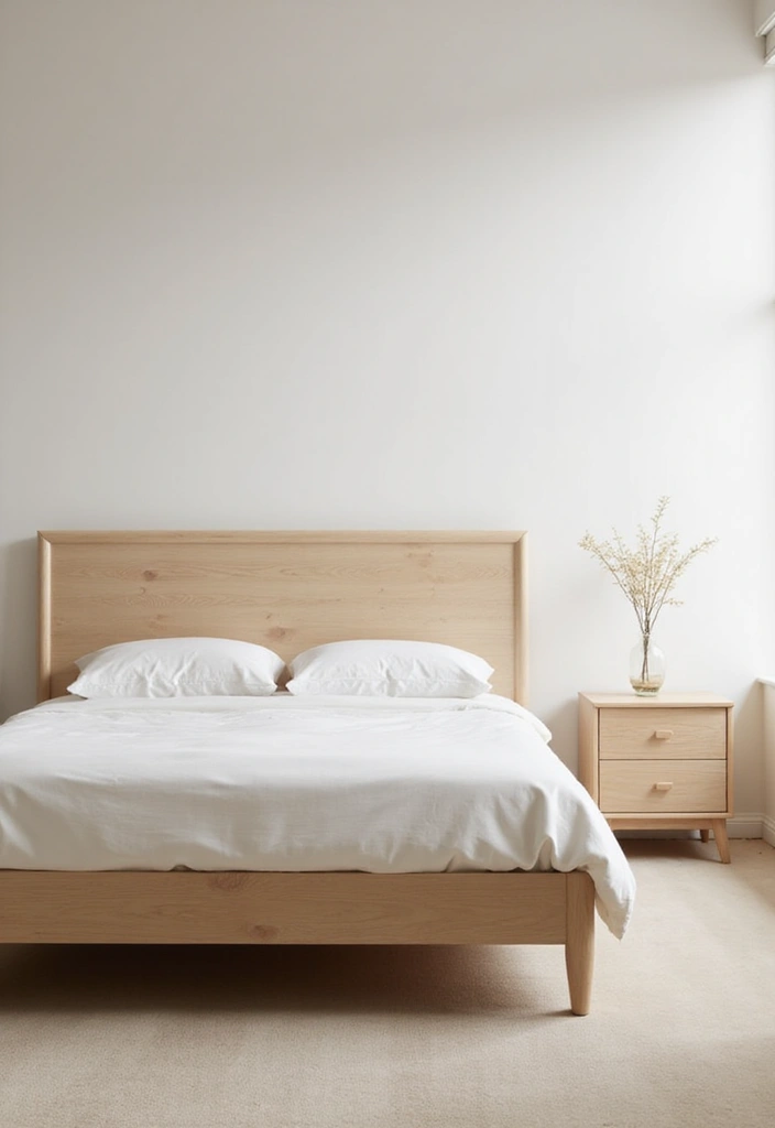 27 Cream and Beige Bedroom Ideas That Are Calm & Timeless - 2. Minimalist Furniture Choices