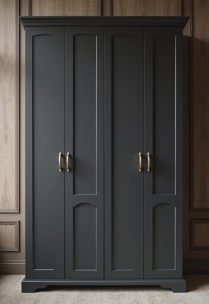 27 Dark Grey Wardrobe Bedroom Ideas That Feel Sleek and Elegant - 11. Textured Walls for Added Depth