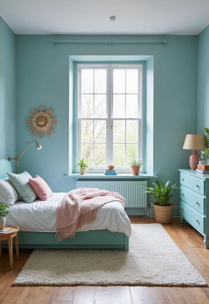 27 Duck Egg Blue Bedroom Ideas That Feel Timeless and Peaceful - 19. Duck Egg Blue in Unexpected Places