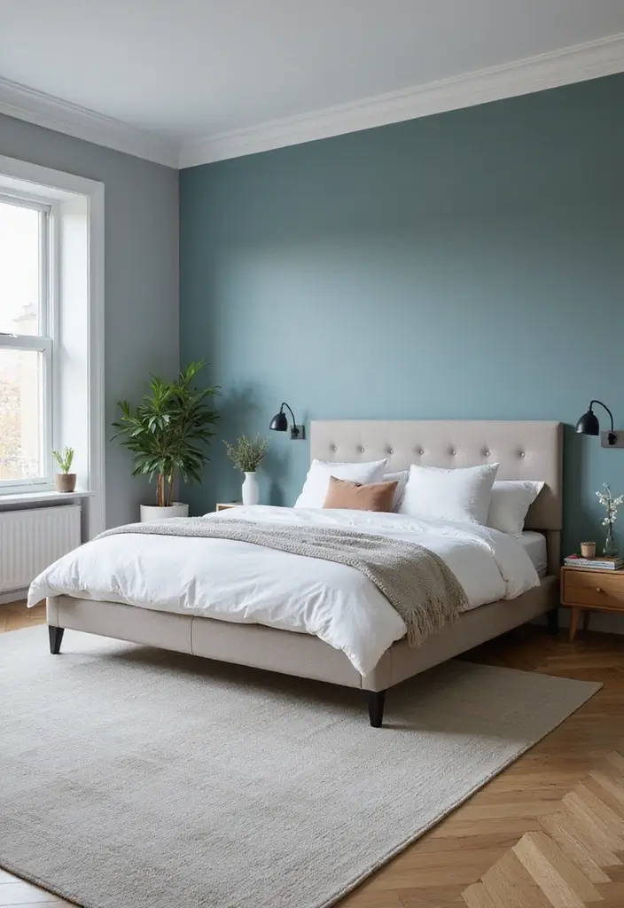 27 Duck Egg Blue Bedroom Ideas That Feel Timeless and Peaceful - 5. Minimalist Duck Egg Blue Decor