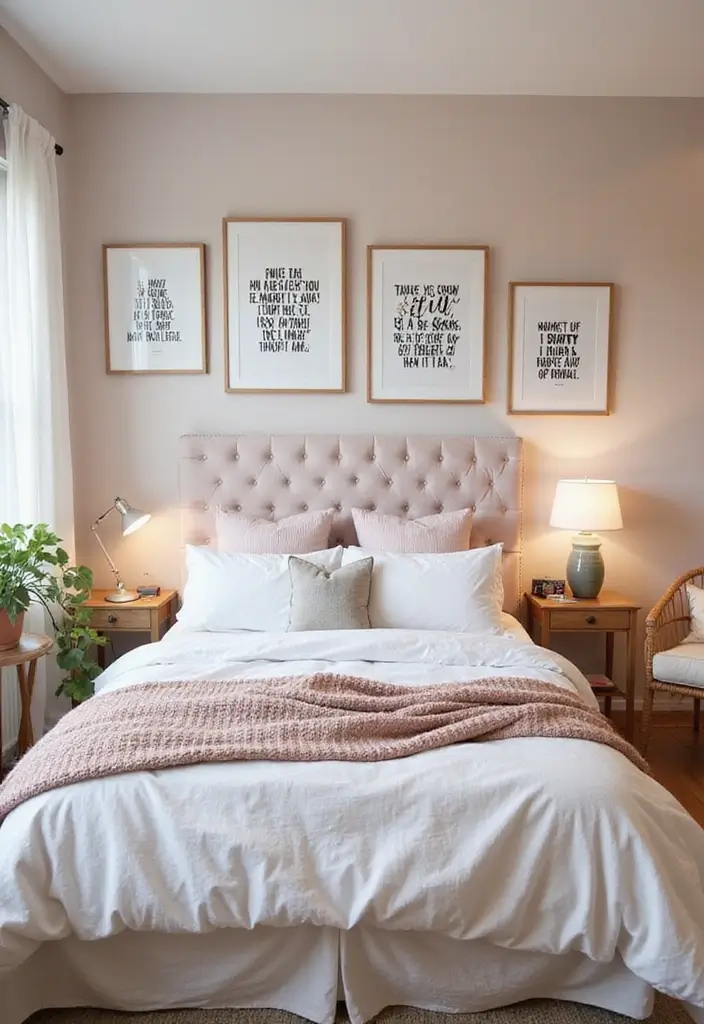 27 Girl Bedroom Designs Small Room Ideas That Feel Pretty and Functional - 16. Inspirational Quotes