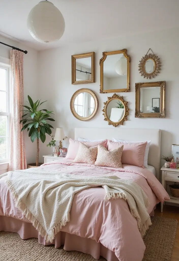 27 Girl Bedroom Designs Small Room Ideas That Feel Pretty and Functional - 24. Incorporating Mirrors