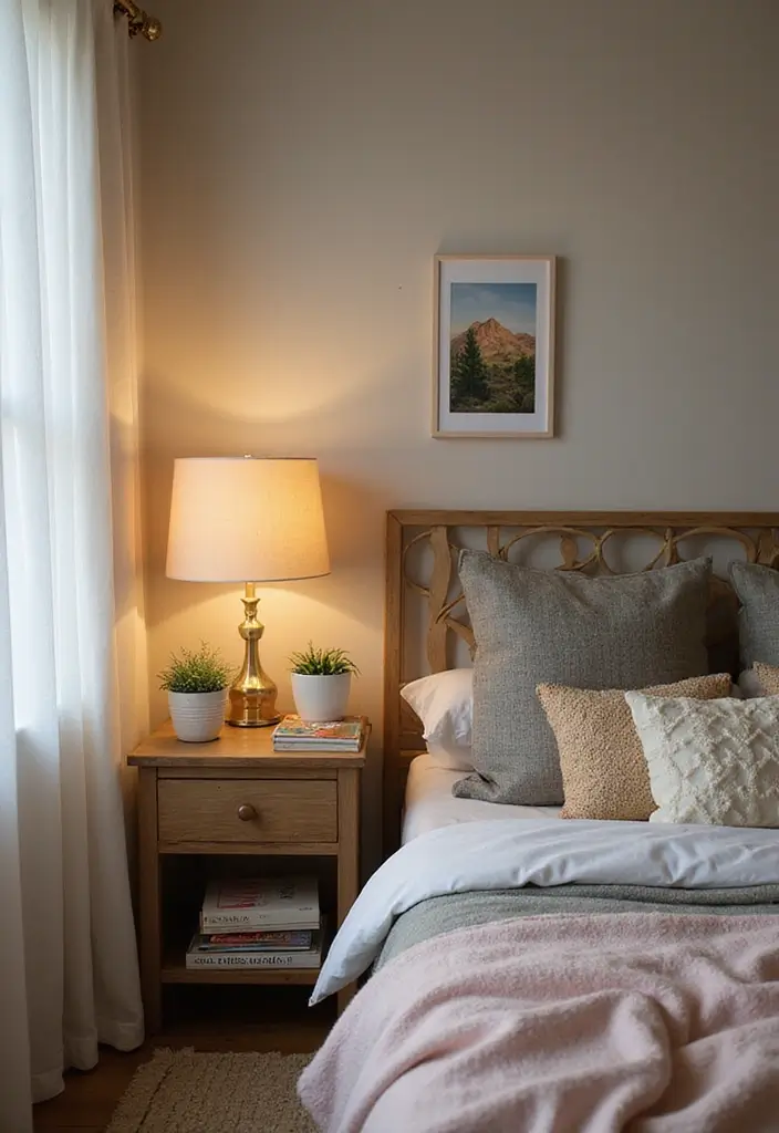 27 Girl Bedroom Designs Small Room Ideas That Feel Pretty and Functional - 26. Stylish Bedside Accessories