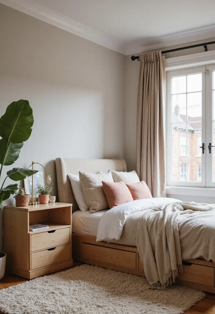 27 Girl Bedroom Designs Small Room Ideas That Feel Pretty and Functional - 4. Chic Multifunctional Furniture