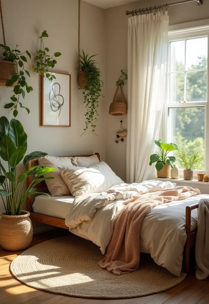 27 Girl Bedroom Designs Small Room Ideas That Feel Pretty and Functional - 5. Nature-Inspired Decor