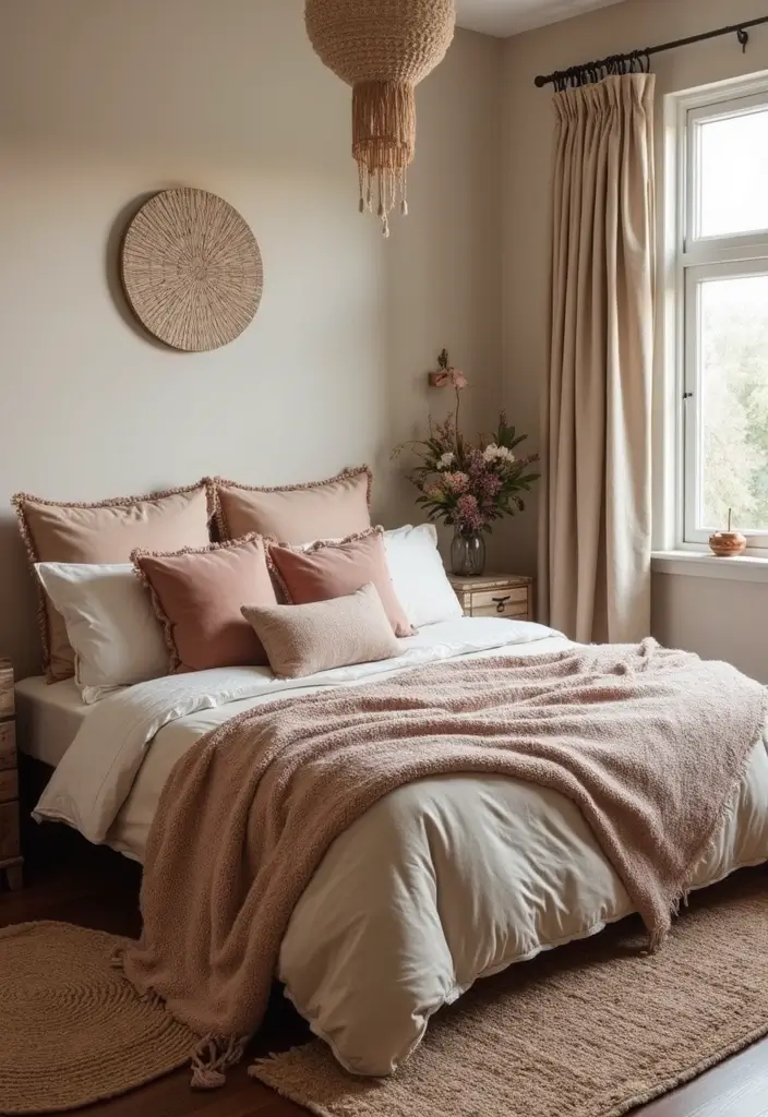 27 Girl Bedroom Designs Small Room Ideas That Feel Pretty and Functional - 7. Layering Textures