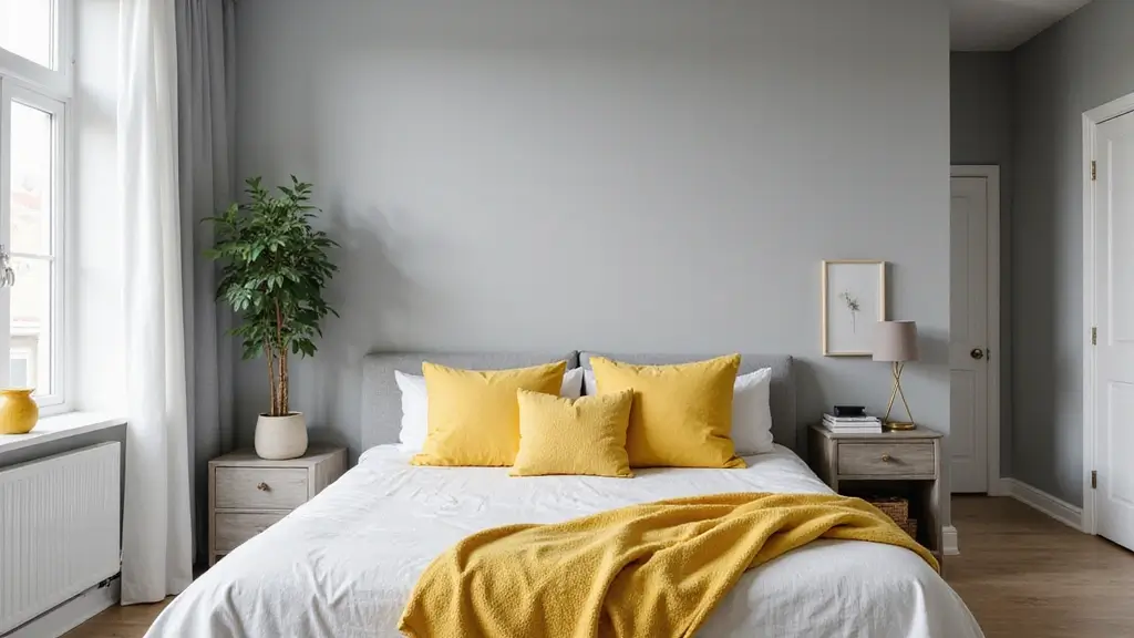 27 Grey and Yellow Bedroom Ideas That Add Cheerful Warmth
