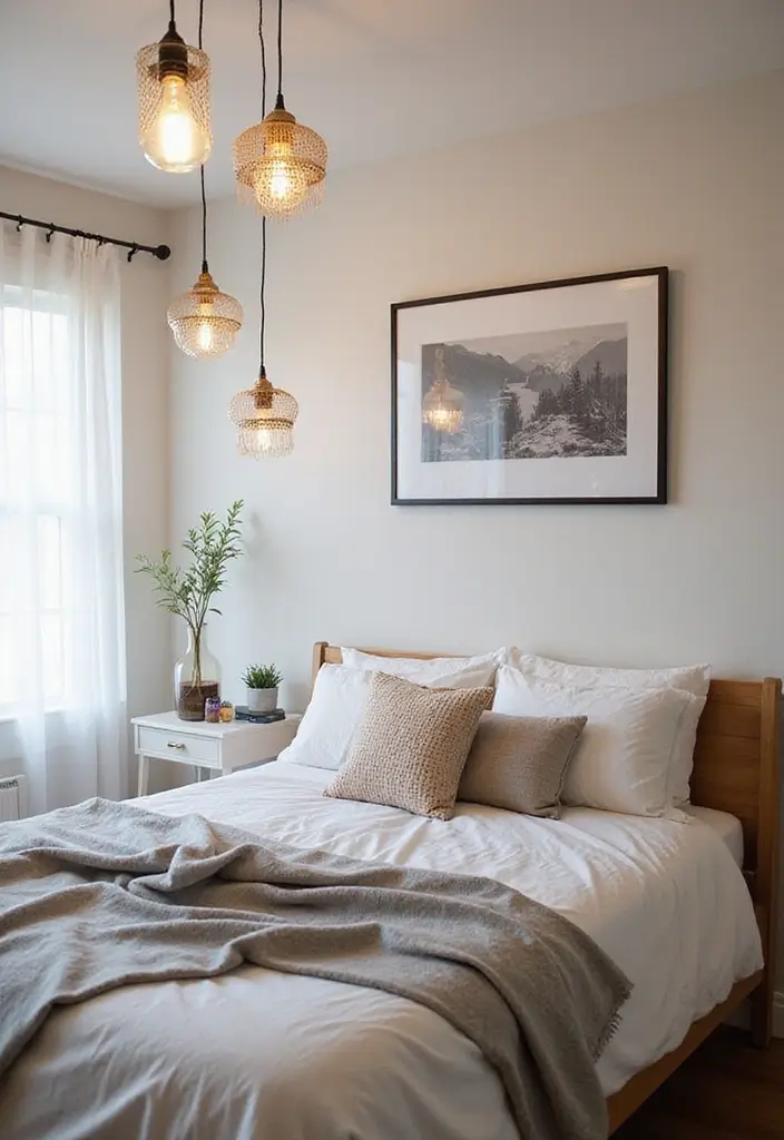 27 Hanging Lights in Bedroom Ideas That Add a Dreamy Glow - 25. DIY Hanging Lights