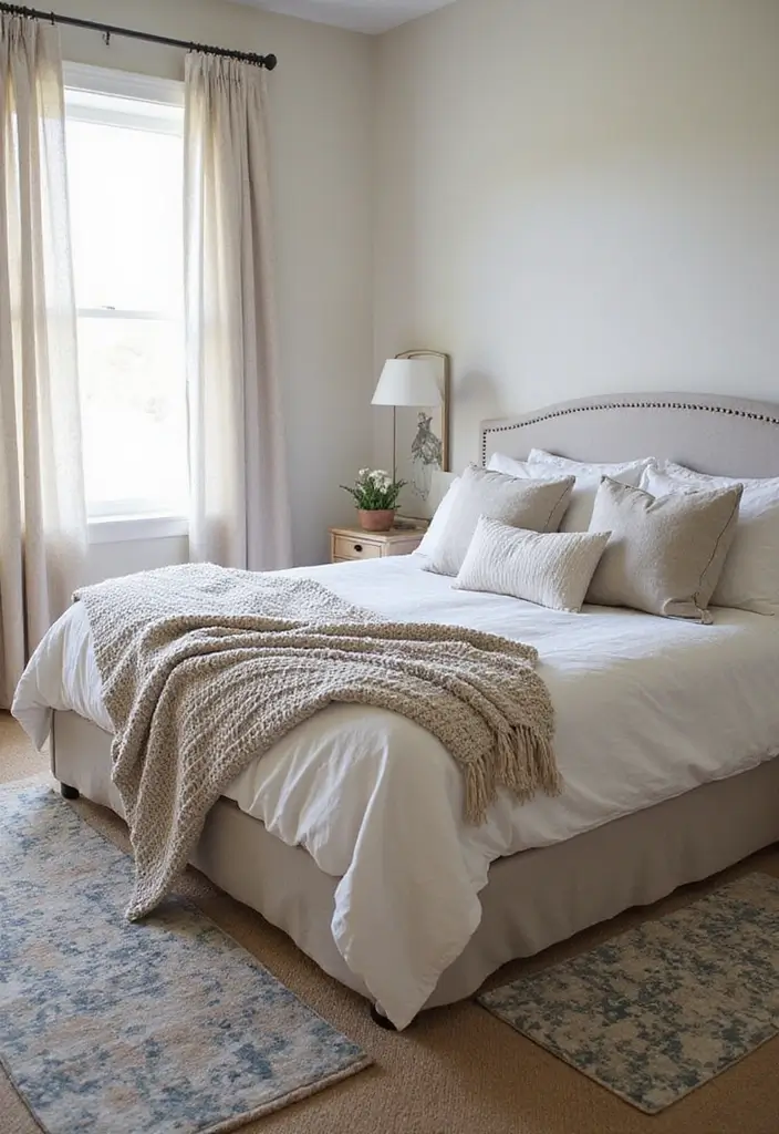 27 Ocean Themed Bedroom for Teens Ideas That Feel Calm and Coastal - 3. Cozy Beachy Textiles