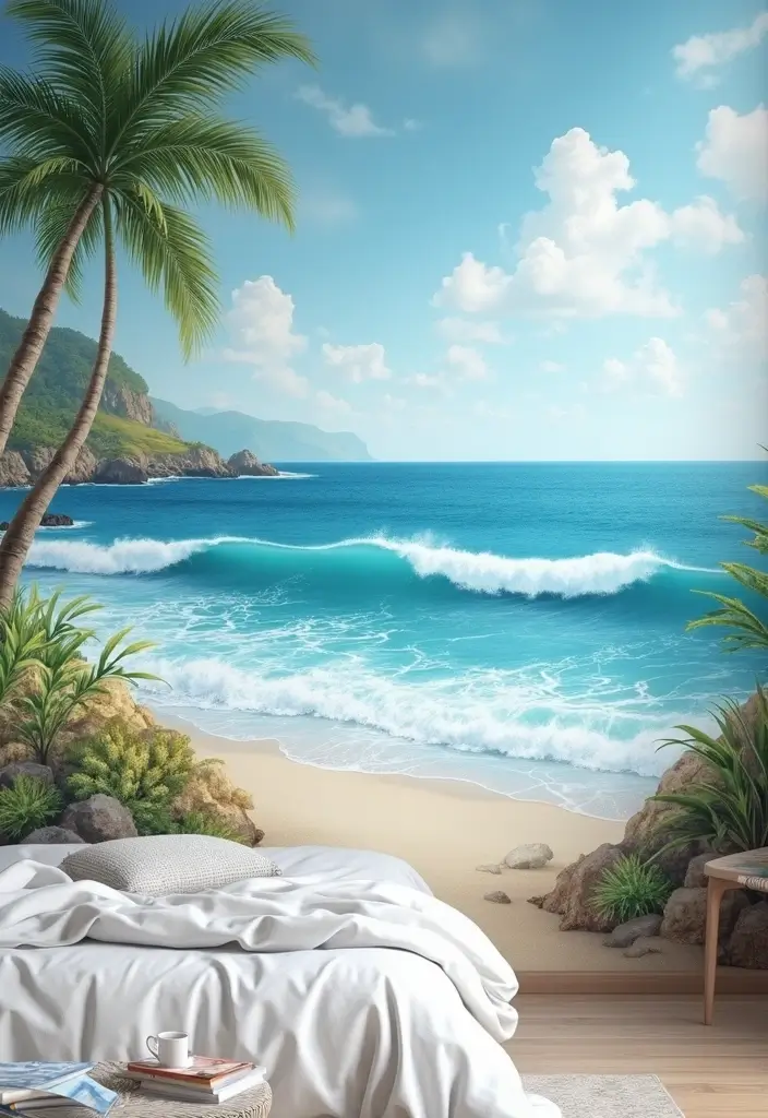 27 Ocean Themed Bedroom for Teens Ideas That Feel Calm and Coastal - 7. Ocean View Murals