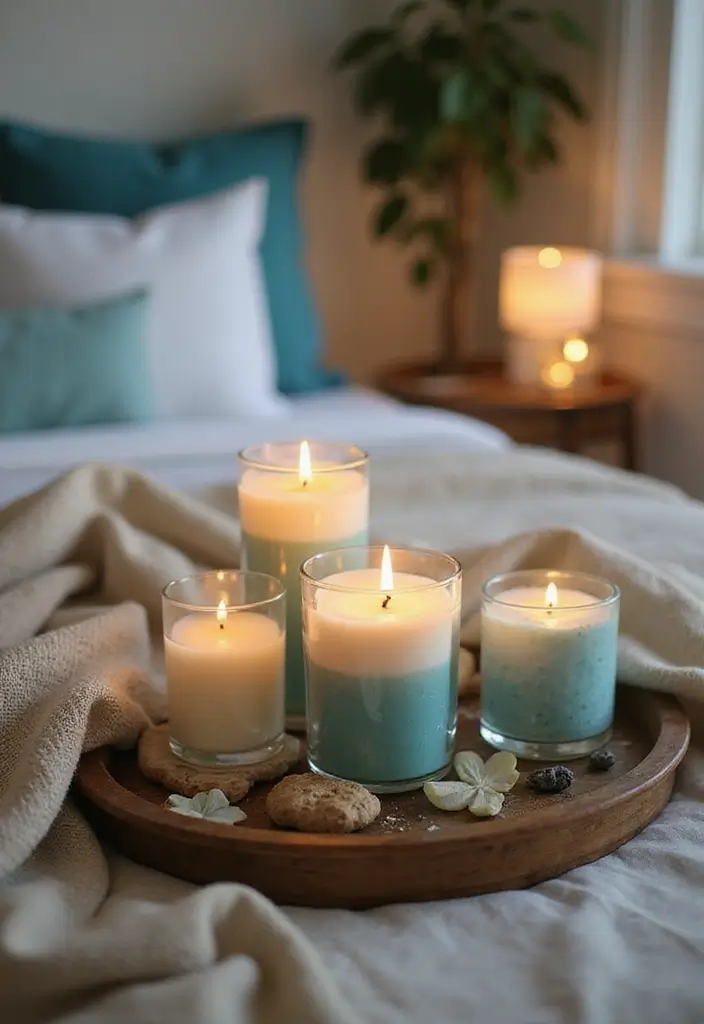 27 Ocean Themed Bedroom for Teens Ideas That Feel Calm and Coastal - 9. Ocean Scented Candles