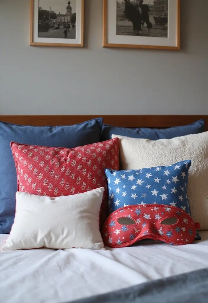 27 Red White and Blue Bedroom Ideas That Look Bold and Patriotic - 25. Comfortable and Thematic Sleep Masks