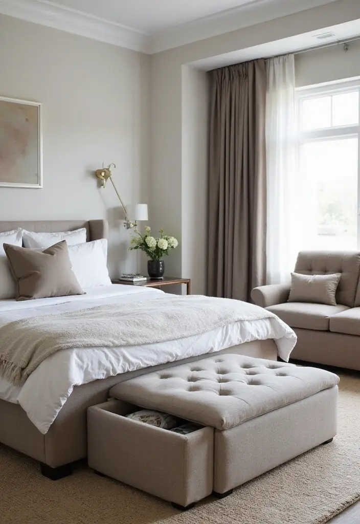 27 Small Closet Organization Bedroom Ideas That Keep Things Tidy - 13. Multi-Purpose Furniture