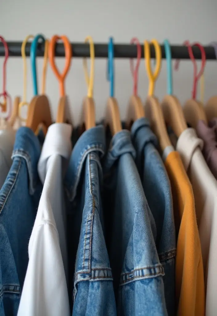 27 Small Closet Organization Bedroom Ideas That Keep Things Tidy - 2. Invest in Slim Hangers