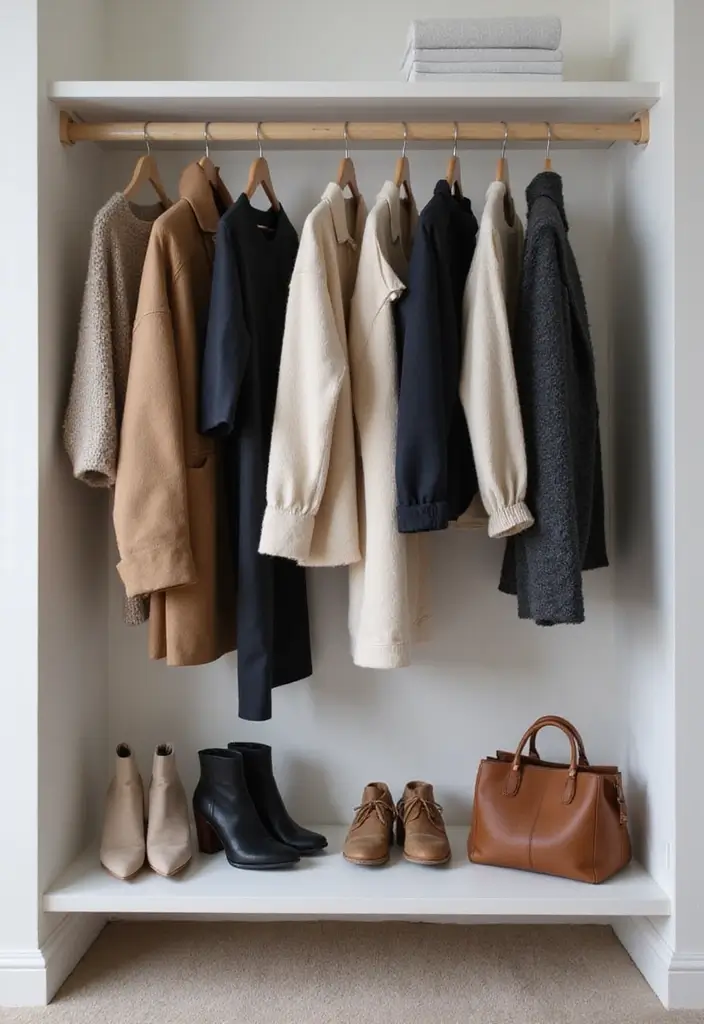 27 Small Closet Organization Bedroom Ideas That Keep Things Tidy - 5. Create a Capsule Wardrobe