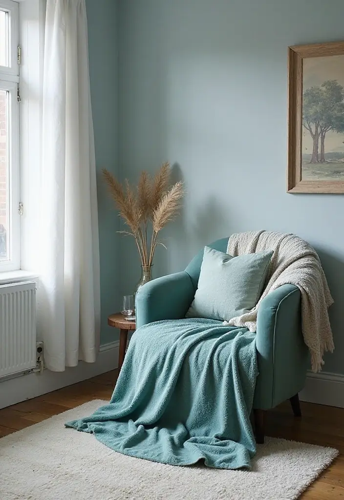 27 Teal and White Bedroom Ideas That Look Crisp and Fresh - 3. Layered Textures