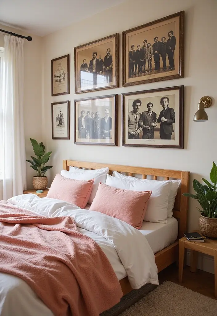 28 Band Posters on Wall Bedroom Ideas That Feel Edgy and Fun - 3. Thematic Color Coordination