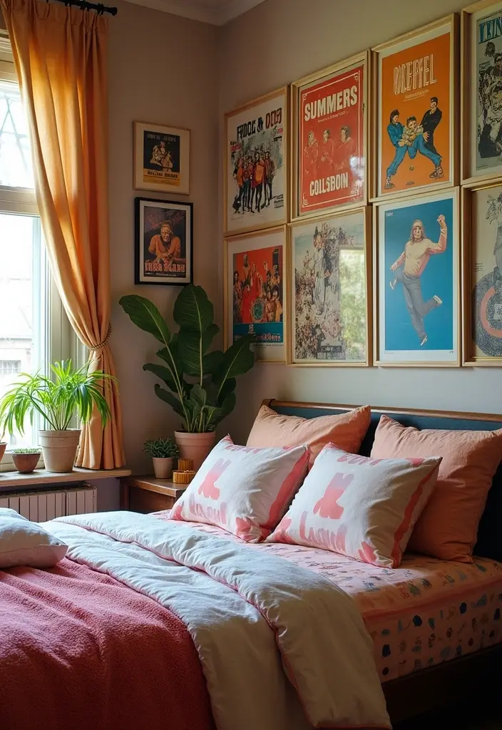 28 Band Posters on Wall Bedroom Ideas That Feel Edgy and Fun - 7. Seasonal Refreshing