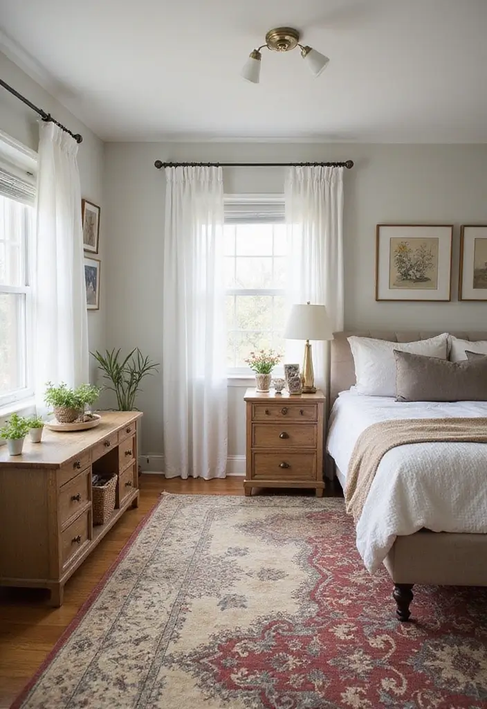 28 Bedroom 4x4 Interior Design Ideas That Feel Cozy and Functional - 12. Stylish Rugs