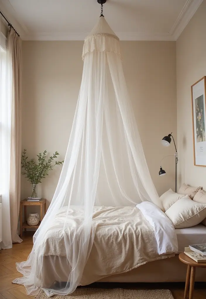 28 Bedroom 4x4 Interior Design Ideas That Feel Cozy and Functional - 14. Use a Canopy