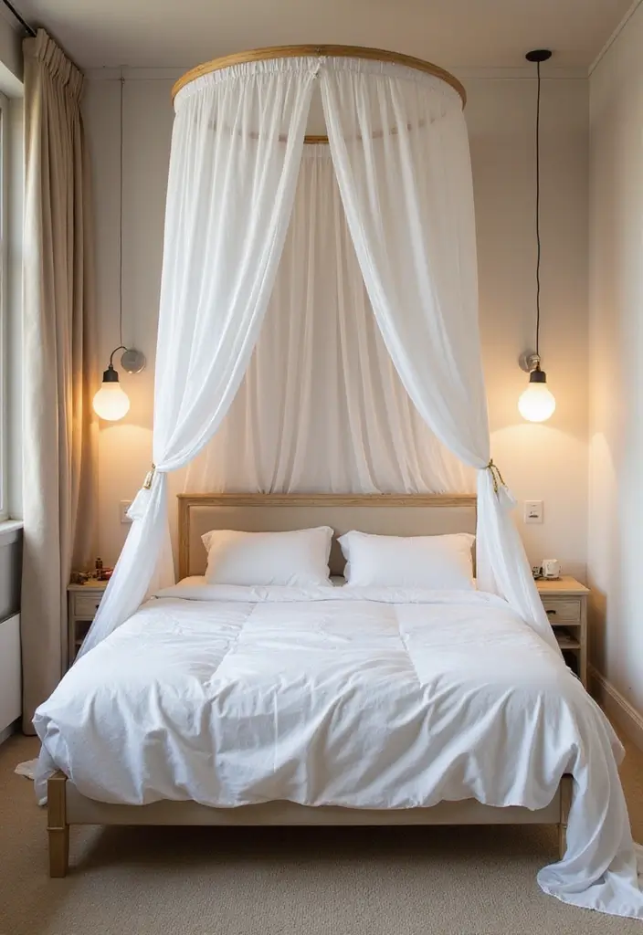 28 Bedroom 4x4 Interior Design Ideas That Feel Cozy and Functional - 15. Utilize Bed Canopies