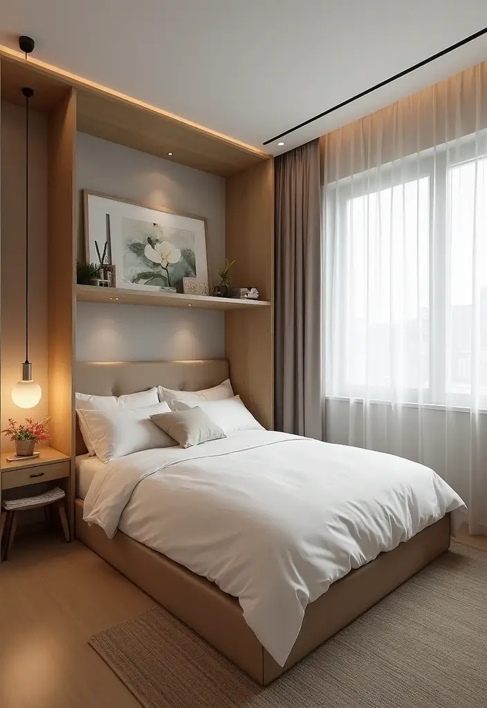 28 Bedroom 4x4 Interior Design Ideas That Feel Cozy and Functional - 17. Choose a Compact Bed