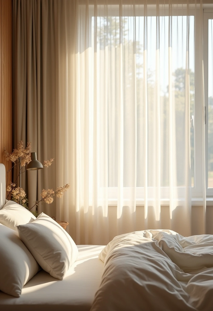 28 Bedroom 4x4 Interior Design Ideas That Feel Cozy and Functional - 21. Choose the Right Curtains