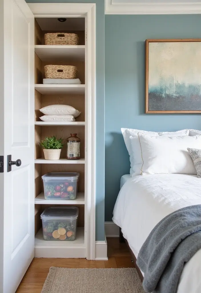 28 Bedroom 4x4 Interior Design Ideas That Feel Cozy and Functional - 5. Smart Storage Solutions