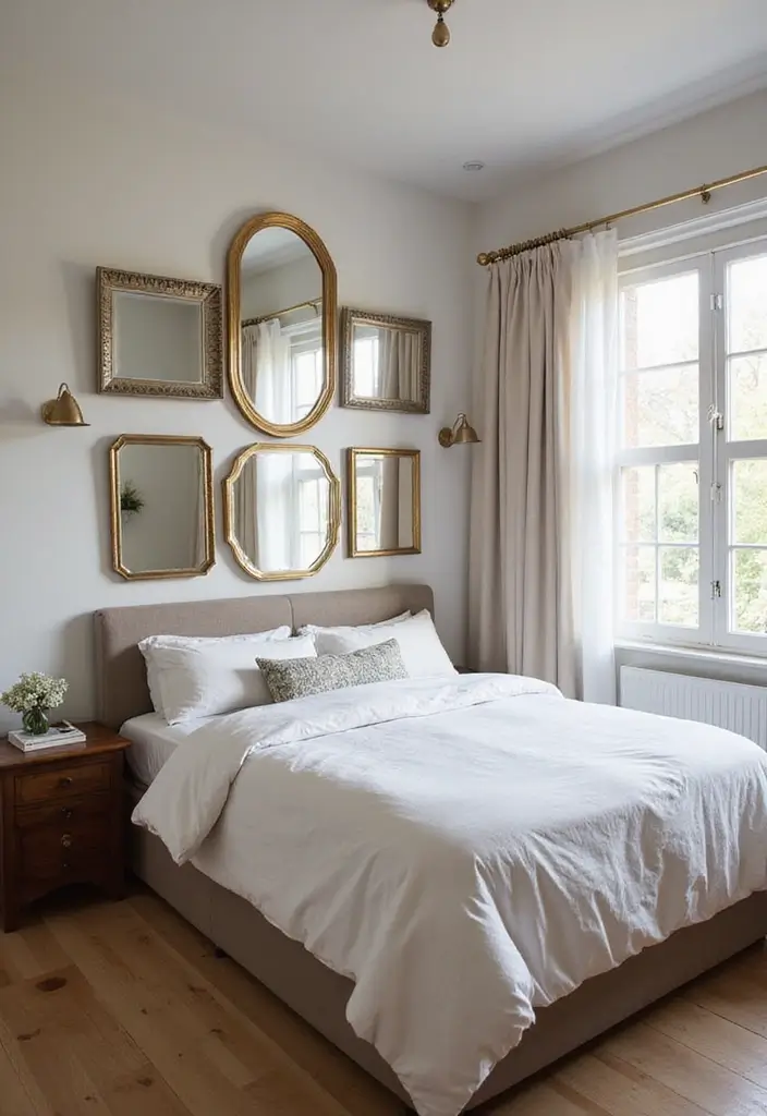 28 Bedroom 4x4 Interior Design Ideas That Feel Cozy and Functional - 6. Mirrors to Create Illusion