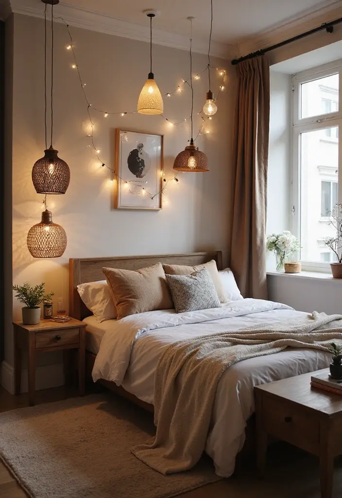 28 Bedroom Decor for Teens That's Trendy - 12. Statement Lighting