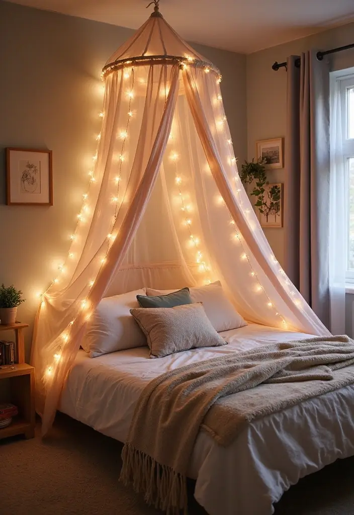 28 Bedroom Decor for Teens That's Trendy - 25. Playful Canopies