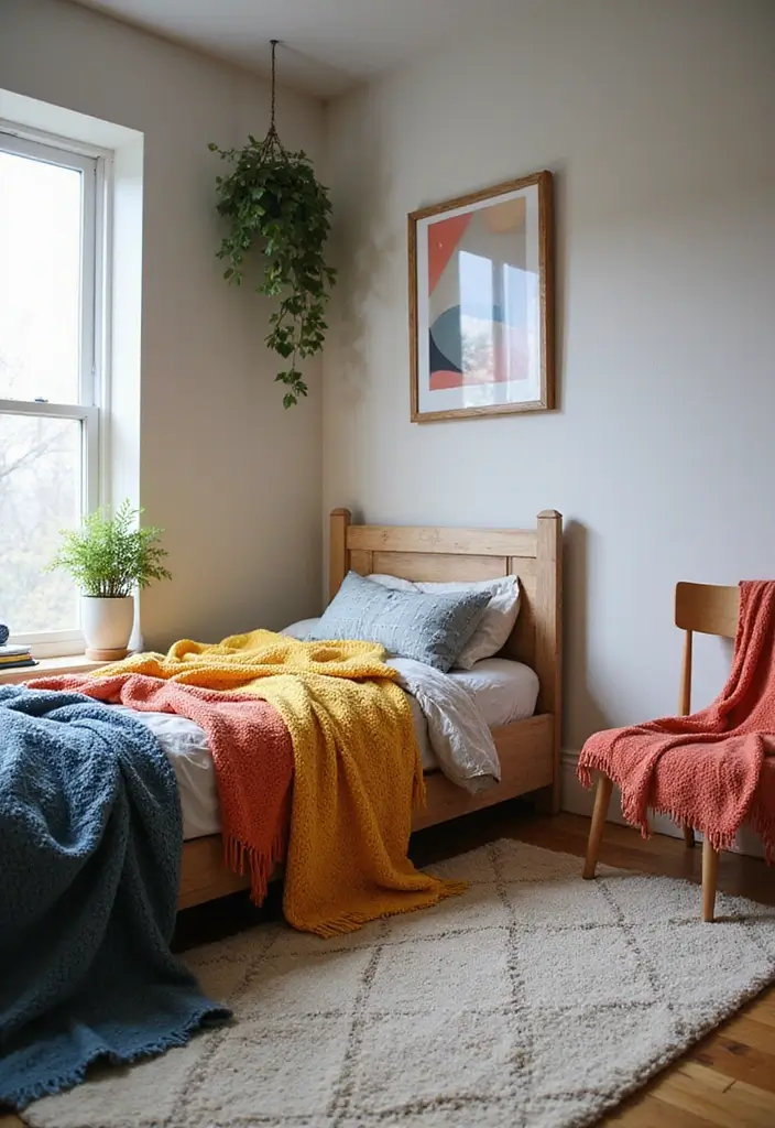 28 Bedroom Decor for Teens That's Trendy - 28. Cozy Throw Blankets