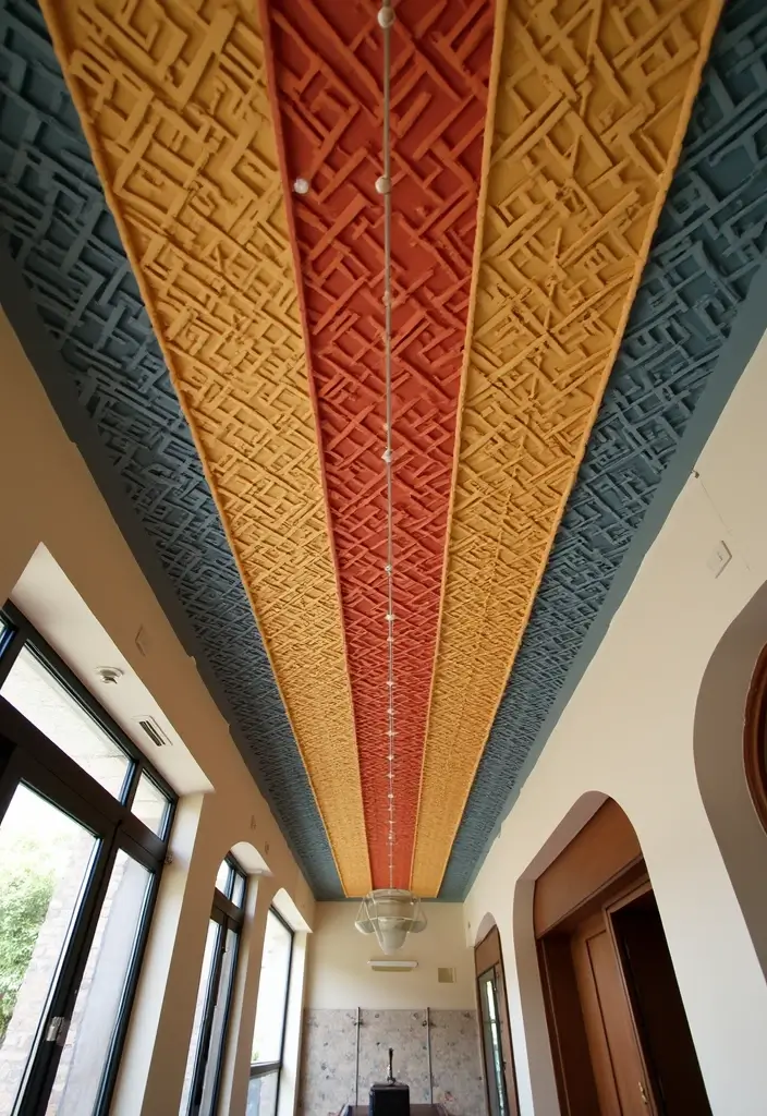 28 Bedroom Pop Design Ceiling Ideas That Look Modern and Artistic - 1. Bold Geometric Patterns