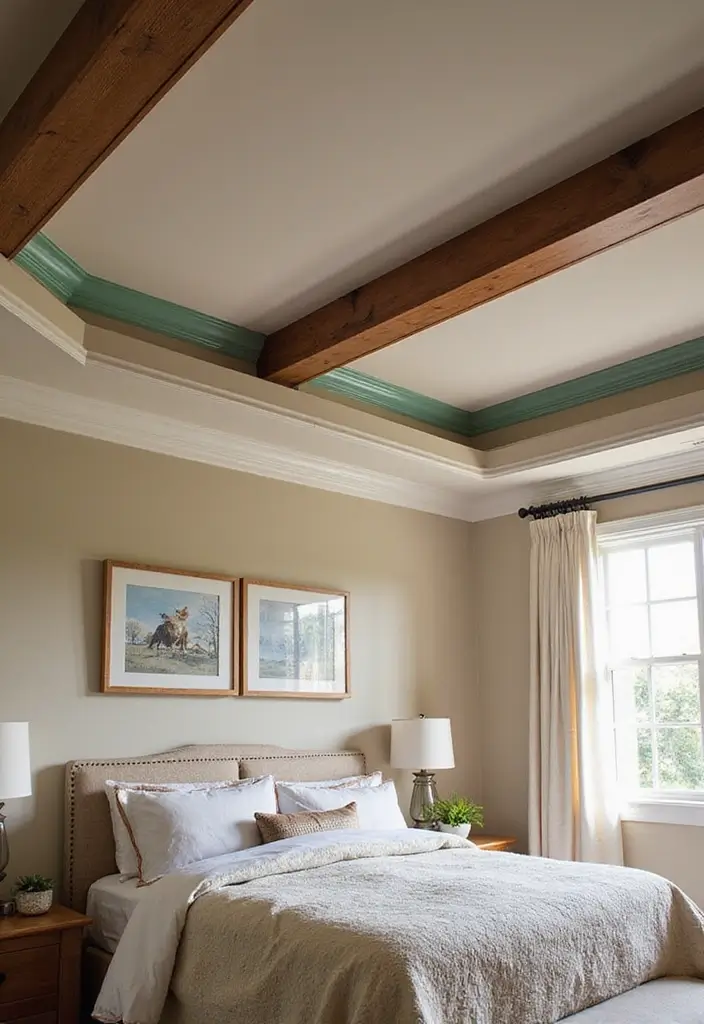 28 Bedroom Pop Design Ceiling Ideas That Look Modern and Artistic - 12. Creative Framing