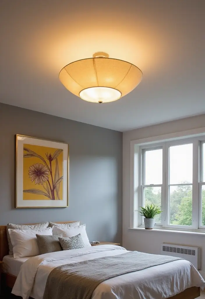 28 Bedroom Pop Design Ceiling Ideas That Look Modern and Artistic - 14. Statement Light Fixtures