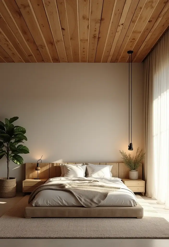 28 Bedroom Pop Design Ceiling Ideas That Look Modern and Artistic - 16. Eco-Conscious Designs