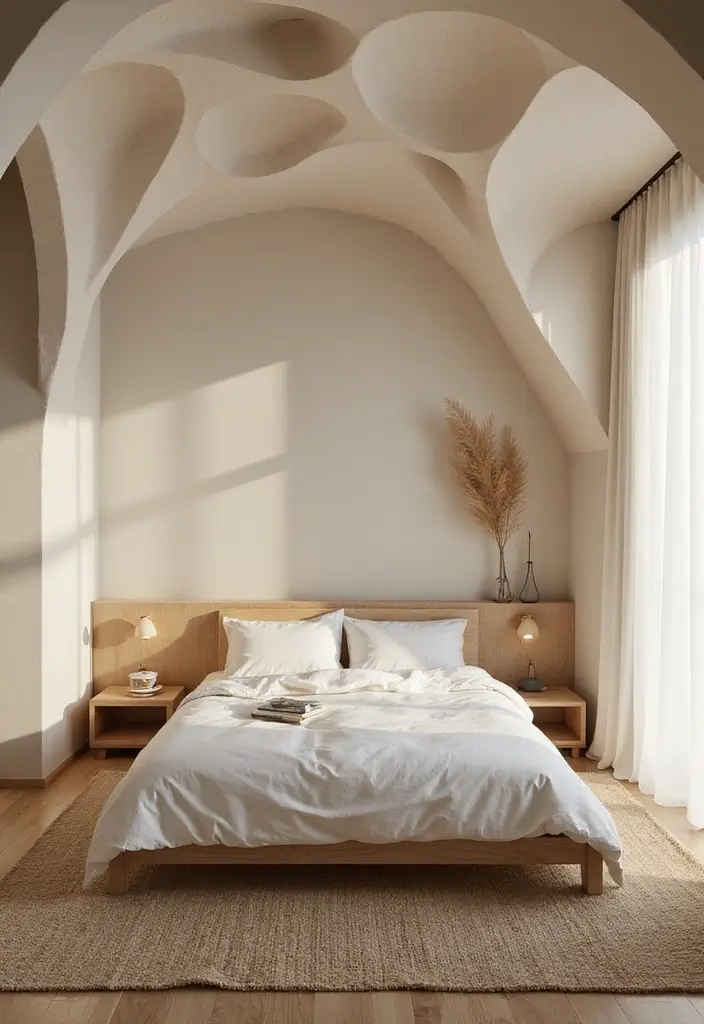 28 Bedroom Pop Design Ceiling Ideas That Look Modern and Artistic - 2. Organic Shapes