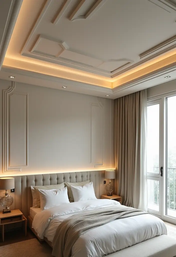 28 Bedroom Pop Design Ceiling Ideas That Look Modern and Artistic - 23. Asymmetrical Designs