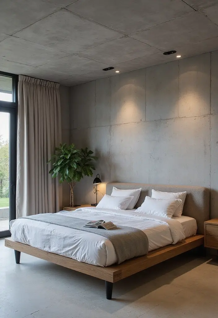 28 Bedroom Pop Design Ceiling Ideas That Look Modern and Artistic - 26. Polished Concrete